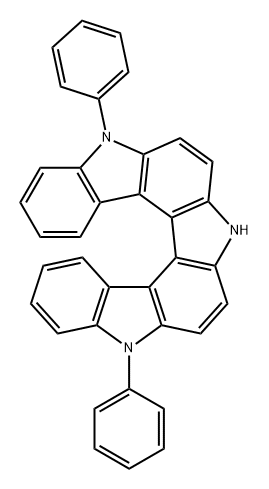 1H-Diindolo[2,3-c:3',2'-g]carbazole, 4,7-dihydro-1,7-diphenyl- 结构式