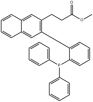 methyl 3-(3-(2-(diphenylphosphanyl)phenyl)naphthalen-2-yl)propanoate 结构式