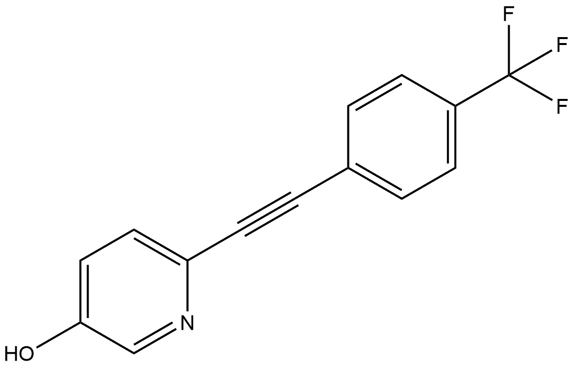 6-[2-[4-(Trifluoromethyl)phenyl]ethynyl]-3-pyridinol 结构式