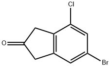 6-溴-4-氯-1,3-二氢-2H-茚-2-酮 结构式