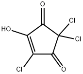 4-Cyclopentene-1,3-dione, 2,2,4-trichloro-5-hydroxy- 结构式