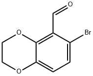 6-溴-2,3-二氢苯并[B][1,4]二噁烷-5-甲醛 结构式