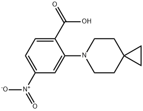 2-(6-氮杂螺[2.5]辛烷-6-基)-4-硝基苯甲酸 结构式