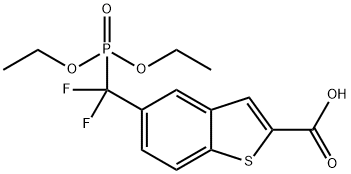 5-((二乙氧基磷酰基)二氟甲基)苯并[B]噻吩-2-羧酸 结构式