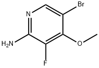 5-溴-3-氟-4-甲氧基吡啶-2-胺 结构式