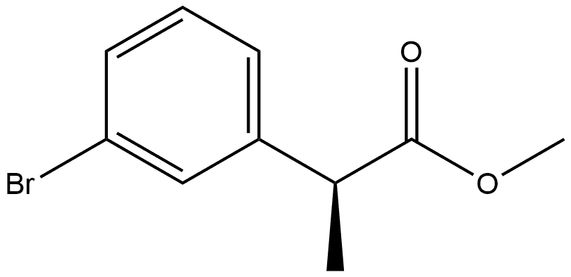 Benzeneacetic acid, 3-bromo-α-methyl-, methyl ester, (αS)- 结构式