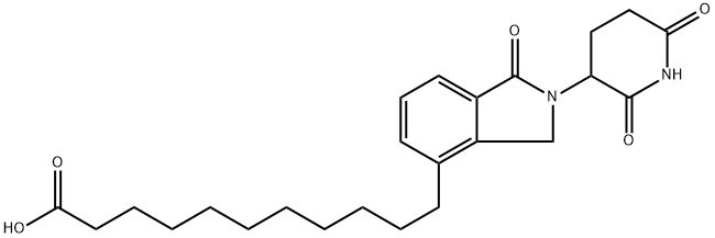 11-(2-(2,6-二氧代哌啶-3-基)-1-氧代异吲哚-4-基)十一烯酸 结构式