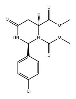 1,6(2H)-Pyrimidinedicarboxylic acid, 2-(4-chlorophenyl)tetrahydro-6-methyl-4-oxo-, 1,6-dimethyl ester, (2S,6S)- 结构式