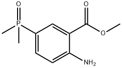 2-氨基-5-(二甲基磷酰基)苯甲酸甲酯 结构式