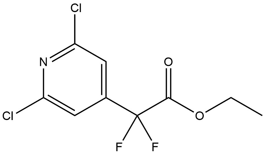 2-(2,6-二氯吡啶-4-基)-2,2-二氟乙酸乙酯 结构式