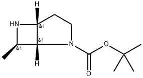 (1R,5R,7R)-7-甲基-2,6-二氮杂双环[3.2.0]庚烷-2-羧酸叔丁酯 结构式