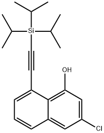 3-氯-8-((三异丙基甲硅烷基)乙炔基)萘-1-醇 结构式