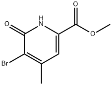 5-溴-4-甲基-6-氧代-1,6-二氢吡啶-2-羧酸甲酯 结构式