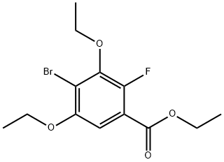 苯甲酸,4-溴-3,5-二乙氧基-2-氟-,乙酯 结构式