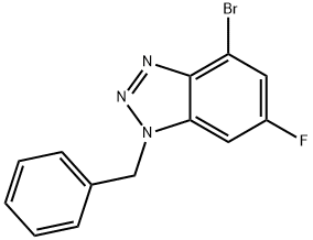 1-Benzyl-4-bromo-6-fluoro-1H-benzotriazole 结构式