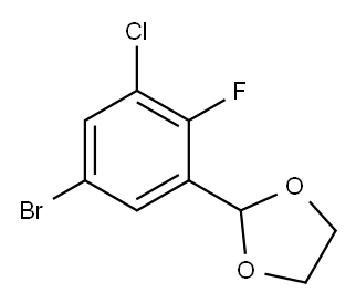 2-(5-bromo-3-chloro-2-fluorophenyl)-1,3-dioxolane 结构式