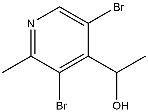 3,5-二溴-Α,2-二甲基-4-吡啶甲醇 结构式