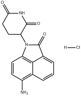 3-(6-氨基-2-氧代苯并[CD]吲哚-1(2H)-基)哌啶-2,6-二酮(盐酸盐) 结构式