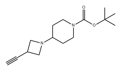 4-(3-乙炔基氮杂环丁烷-1-基)哌啶-1-羧酸叔丁酯 结构式