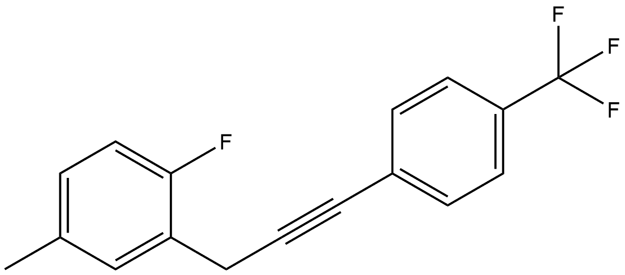 1-Fluoro-4-methyl-2-[3-[4-(trifluoromethyl)phenyl]-2-propyn-1-yl]benzene 结构式