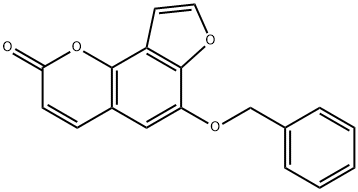 2H-Furo[2,3-h]-1-benzopyran-2-one, 6-(phenylmethoxy)- 结构式