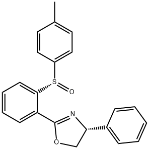 (R)-4-苯基-2-(2-((S)-对甲苯基亚磺酰基)苯基)-4,5-二氢恶唑 结构式