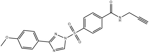 Benzamide, 4-[[3-(4-methoxyphenyl)-1H-1,2,4-triazol-1-yl]sulfonyl]-N-2-propyn-1-yl- 结构式