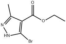 5-溴-3-甲基-1H-吡唑-4-羧酸乙酯 结构式