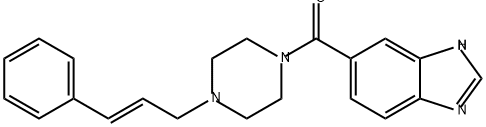 (E)-(1H-苯并[D]咪唑-5-基)(4-苯丙烯基哌嗪-1-基)甲酮 结构式