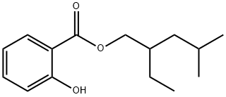 (2-乙基-4-甲基戊基)-2-羟基苯甲酸酯 结构式