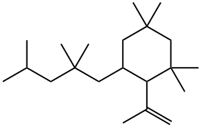 1,1,5,5-四甲基-2-(丙-1-烯-2-基)-3-(2,2,4-三甲基戊基)环己烷 结构式