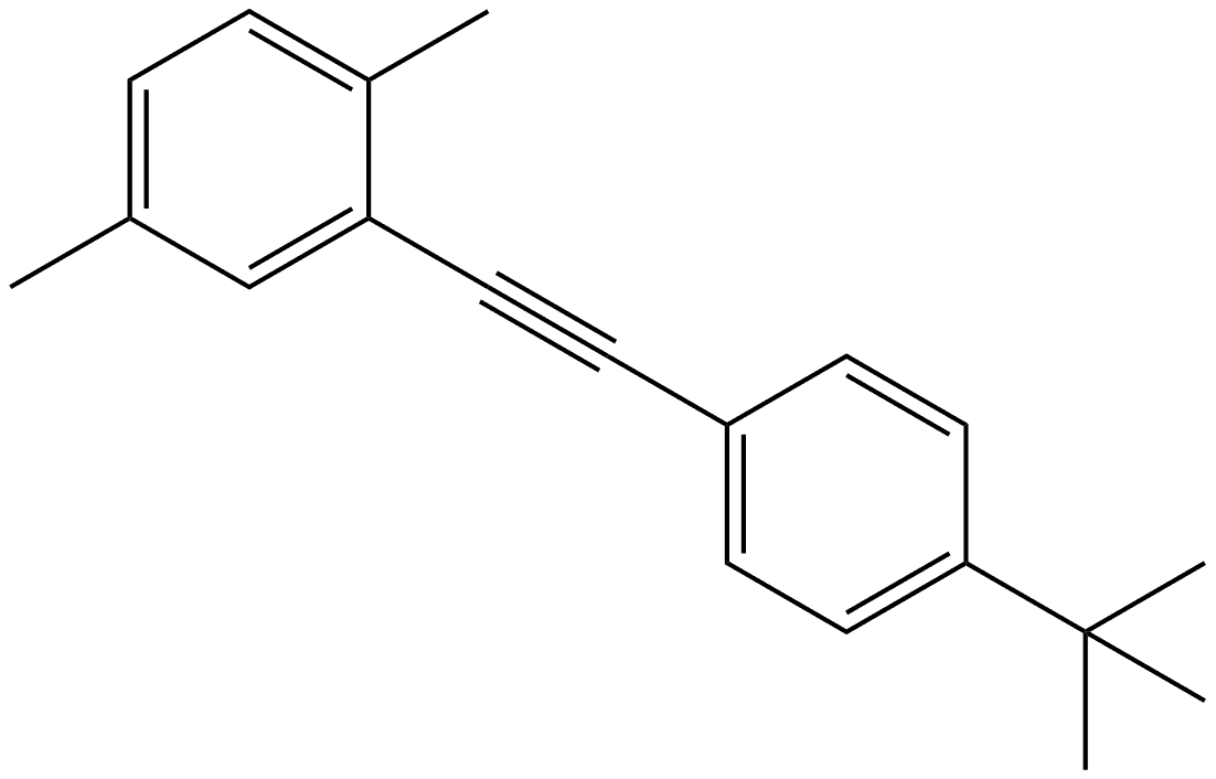 2-[2-[4-(1,1-Dimethylethyl)phenyl]ethynyl]-1,4-dimethylbenzene 结构式