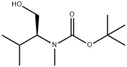 (S)-(1-羟基-3-甲基丁-2-基)(甲基)氨基甲酸叔丁酯 结构式