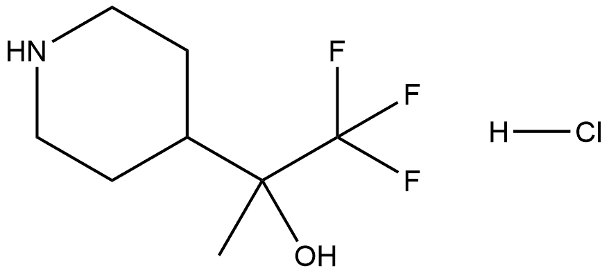 1,1,1-Trifluoro-2-(piperidin-4-yl)propan-2-ol hydrochloride 结构式