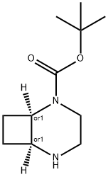 (1R,6S)-2,5-二氮杂双环螺[4.2.0]辛烷-2-羧酸叔丁酯 结构式