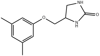 2-Imidazolidinone, 4-[(3,5-dimethylphenoxy)methyl]- 结构式