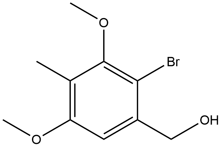 2-Bromo-3,5-dimethoxy-4-methylbenzenemethanol 结构式