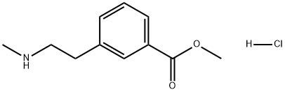 3-[2-(甲氨基)乙基]苯甲酸甲酯盐酸盐 结构式