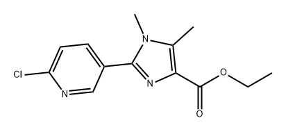 1H-Imidazole-4-carboxylic acid, 2-(6-chloro-3-pyridinyl)-1,5-dimethyl-, ethyl ester 结构式