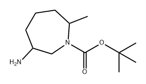 6-氨基-2-甲基氮杂环丁烷-1-羧酸叔丁酯 结构式