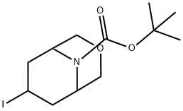 7-碘-3-氧杂-9-氮杂双环[3.3.1]壬烷-9-羧酸叔丁酯 结构式