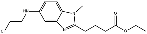 1H-苯并咪唑-2-丁酸,5-[(2-氯乙基)氨基]-1-甲基-,乙酯 结构式