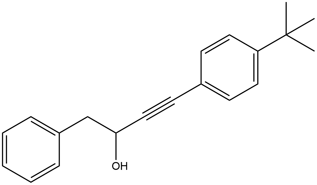 α-[2-[4-(1,1-Dimethylethyl)phenyl]ethynyl]benzeneethanol 结构式