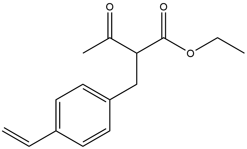Benzenepropanoic acid, α-acetyl-4-ethenyl-, ethyl ester 结构式