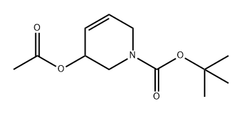 1(2H)-Pyridinecarboxylic acid, 3-(acetyloxy)-3,6-dihydro-, 1,1-dimethylethyl ester 结构式