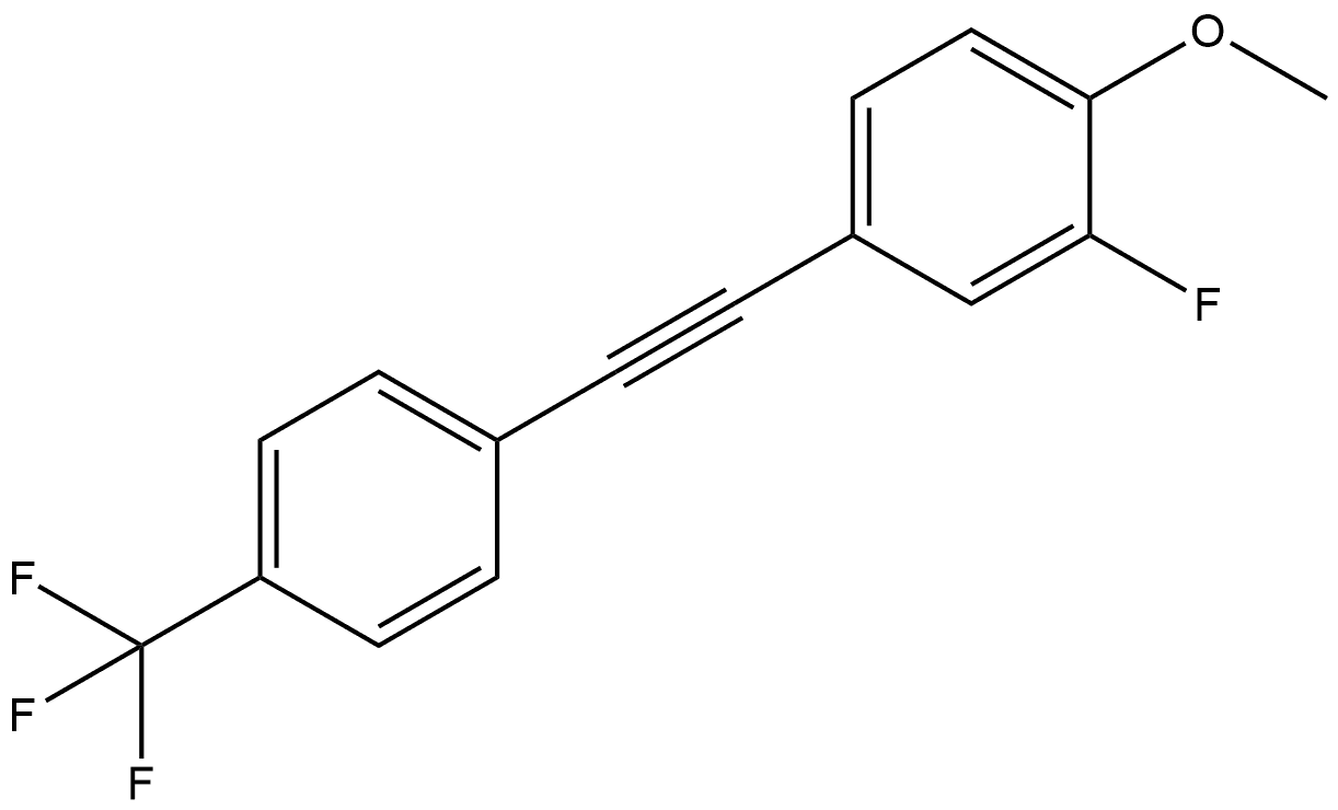 2-Fluoro-1-methoxy-4-[2-[4-(trifluoromethyl)phenyl]ethynyl]benzene 结构式