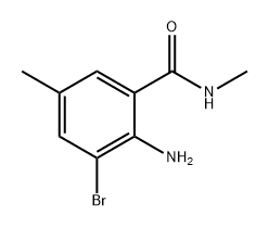 2-氨基-3-溴-5-氯-N-甲基苯甲酰胺 结构式