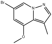 6-溴-4-甲氧基-3-甲基吡唑并[1,5-A]吡啶 结构式