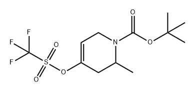 三氟甲磺酸(1-BOC-2-甲基-1,2,3,6-四氢-4-吡啶基)酯 结构式