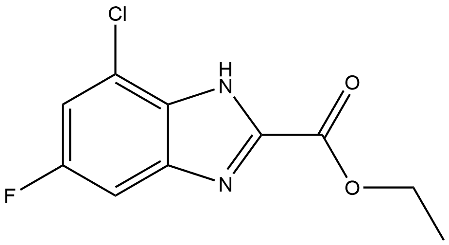 4-氯-6-氟苯并咪唑-2-甲酸乙酯 结构式